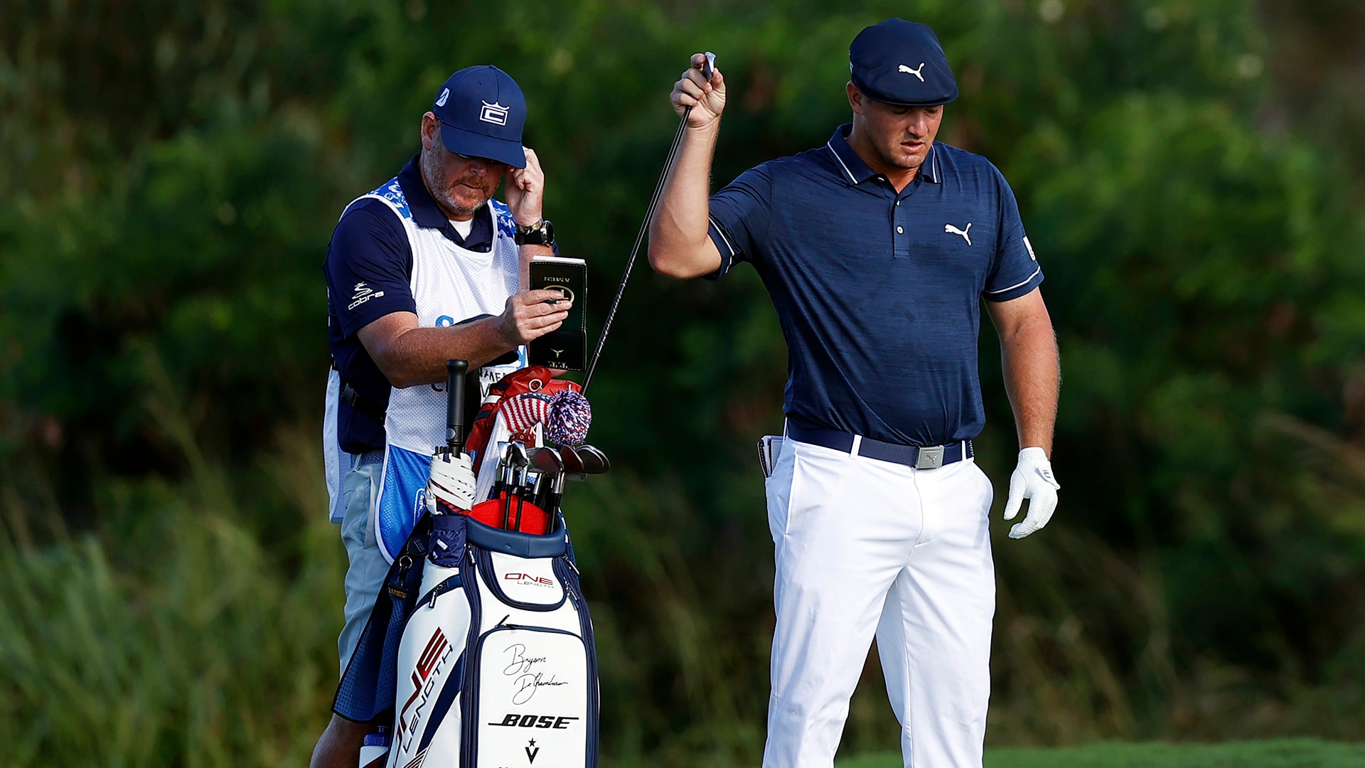 Trump logo no longer on bag, Bryson DeChambeau says PGA decision ‘is what it is’