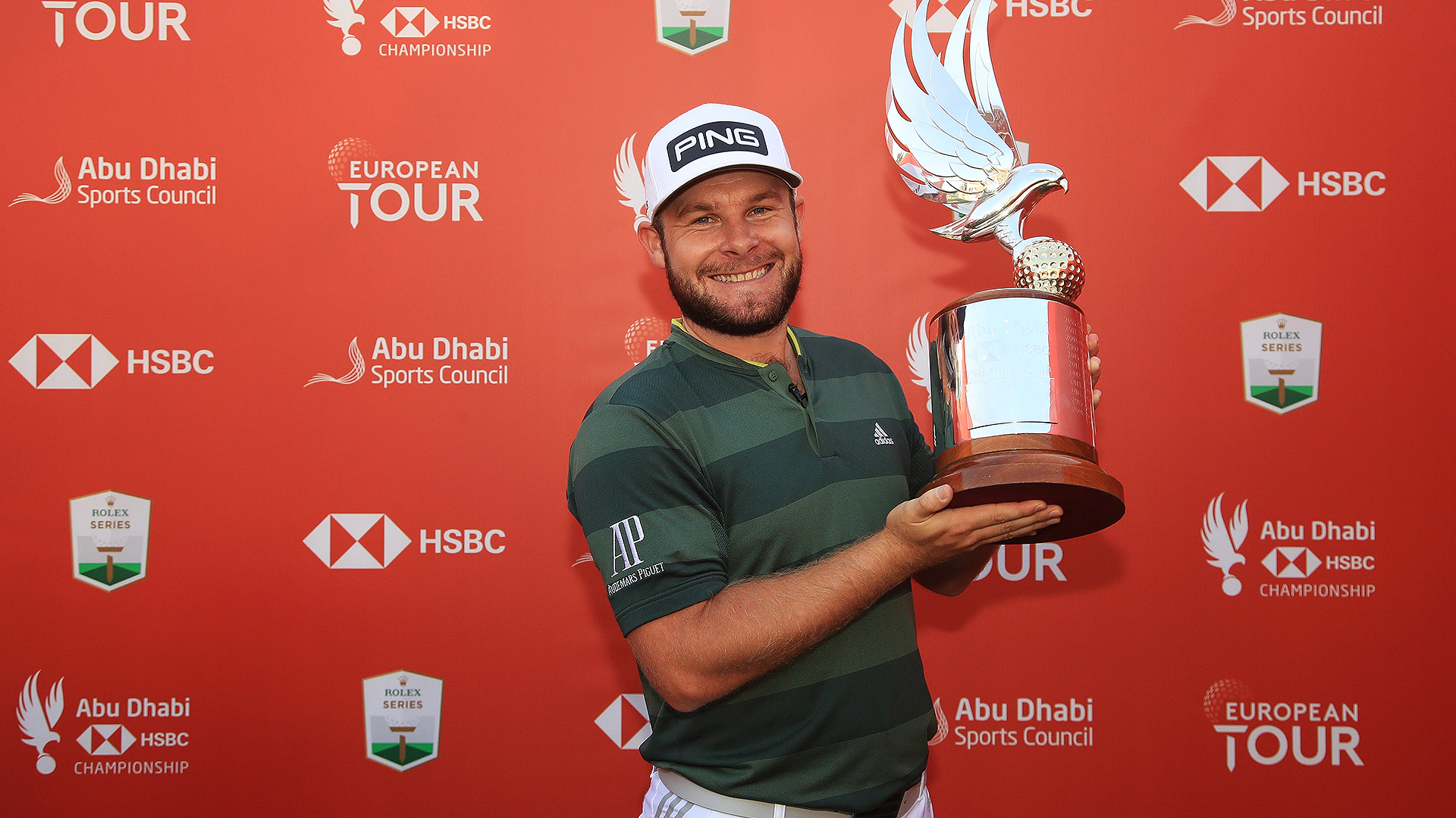 Happy Tyrrell Hatton races past Rory McIlroy to win in Abu Dhabi