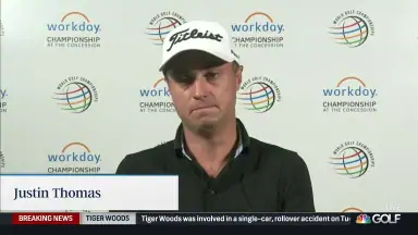 Justin Thomas hoping for best for Tiger after car accident