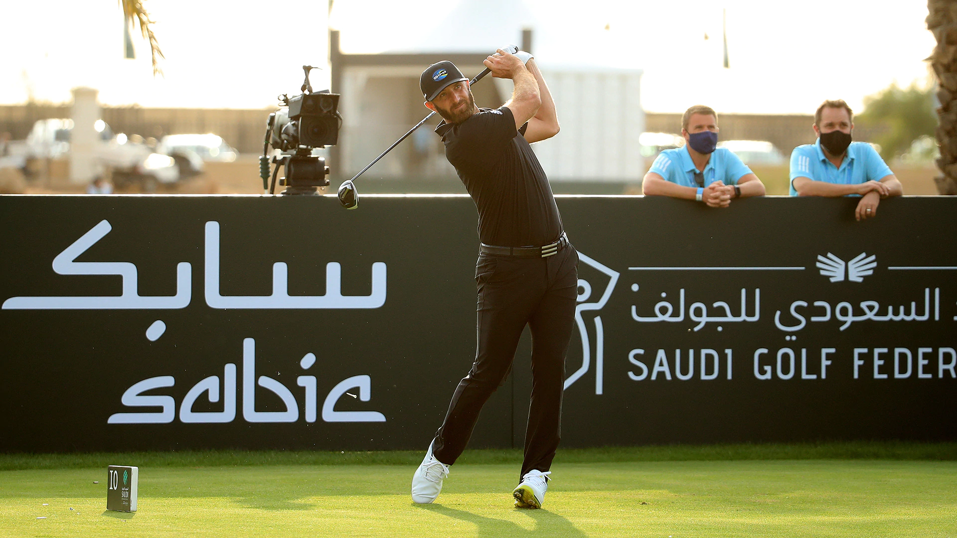 Ouch! Dustin Johnson hits volunteer on fly with drive in Saudi Arabia