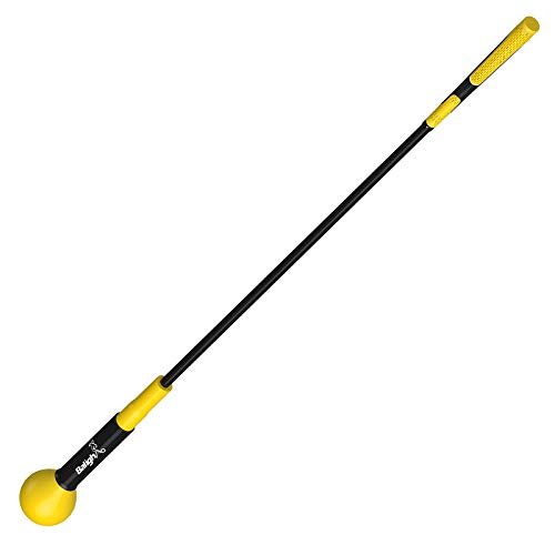 Balight Golf Swing Trainer Aid and Correction for Strength Grip Tempo & Flexibility Training Suit for Indoor Practice Chipping Hitting Golf Accessories (Yellow, 40)