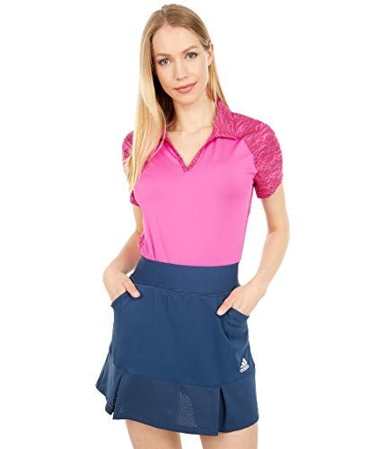 adidas Golf Women’s Ultimate365 Primegreen Polo Shirt, Screaming Pink, Large