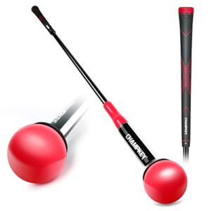 Champkey Golf Swing Trainer – Tempo & Flexibility Training Aids Warm-Up Stick Ideal for Golf Indoor & Outdoor Practice (Red, 48 Inches)