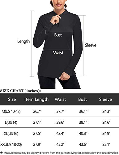 CHICHO Golf Shirts for Women, Summer Outdoor Clothes Quick Dry 1/4 Zip Golf Pullover Polo UPF 50+ Sun Protection Stretch Travelling Tennis Shirt Blue Tee Large
