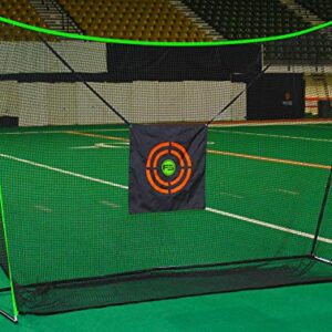 Flair Sports – Heavy Duty 10′ x 7′ Golf Hitting Net – Professional Series – Practice Driver, Irons, & Wedges – Indoor & Outdoor – Driving Range at Home – Neon Chipping Target – Swing Training