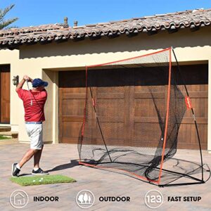GoSports Golf Practice Hitting Net | Huge 10′ x 7′ Personal Driving Range For Indoor or Outdoor Use | Designed By Golfers for Golfers