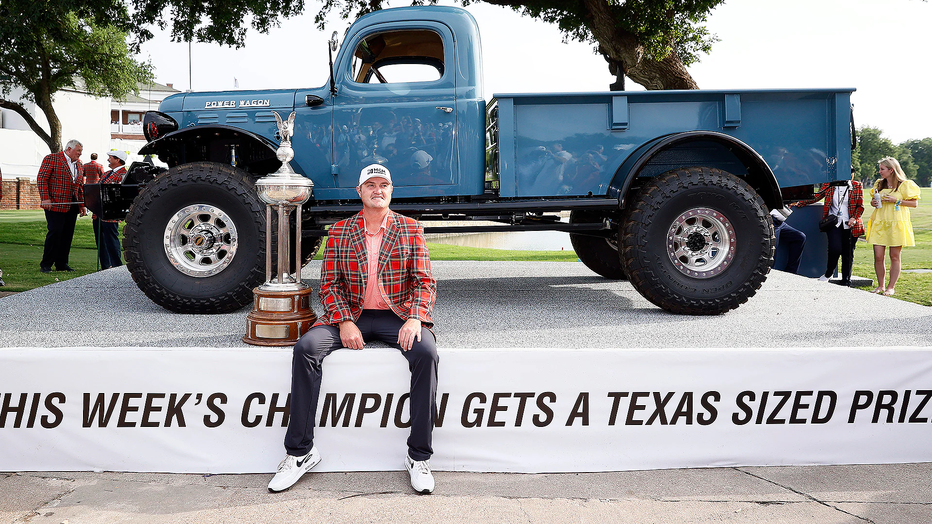 Jason Kokrak takes home a 1943 truck after winning at Colonial