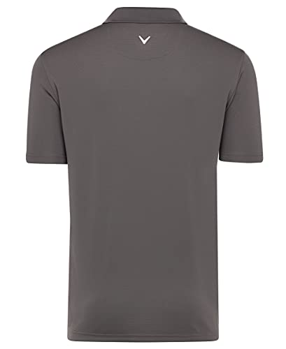 Callaway Men’s Golf Short Sleeve Core Performance Polo Shirt, Smoked Pearl, X-Large