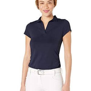 PGA TOUR Women’s Airflux Short Sleeve Golf Polo Shirt, Peacoat, XX Large
