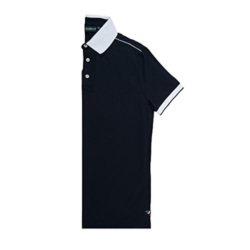 Chervo Men’s Aella Golf Shirts, Trieste Navy, Small