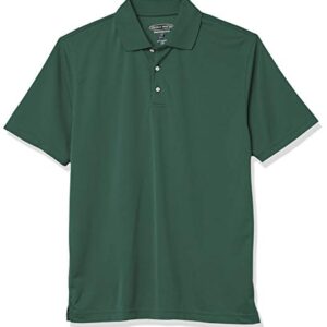 Men’s Pebble Beach Golf Polo Shirt with Short Sleeve and Horizontal Textured Design, Pine Needle, Small