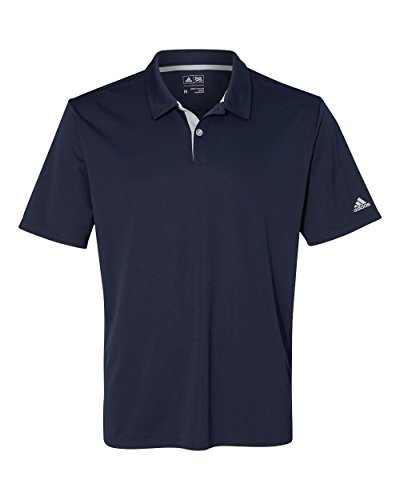 adidas Golf Mens Gradient 3-Stripes Polo (A206), Navy, X-Large