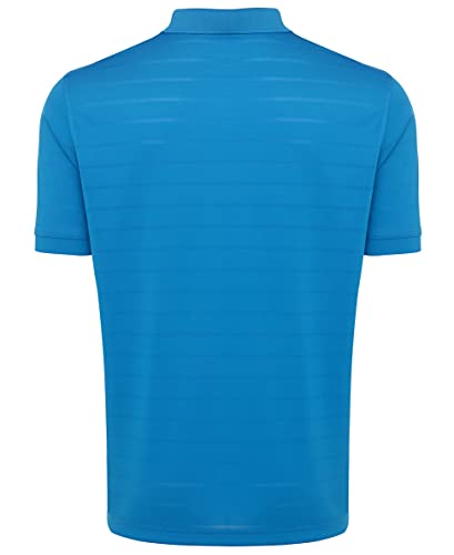 Callaway Men’s Basic Short Sleeve Opti-Vent Open Mesh Polo Golf Shirt, Medium Blue, Large