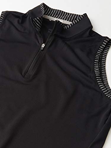 adidas Golf Ultimate365 Space Dye Sleeveless Polo Shirt, Black, X-Large