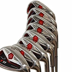 Big Tall Extra Custom Made Long XL Taylor Fit XXL Irons Golf Clubs Power Back T11 +2″ Iron Set: 4, 5, 6, 7, 8, 9, Pw + Free Sw (Matching Sand Wedge)