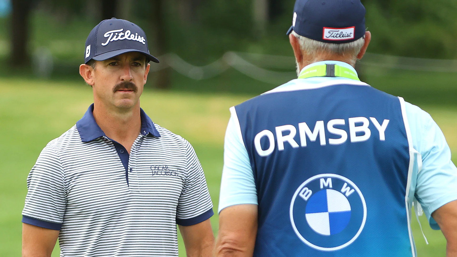 Wade Orsmby the clubhouse leader at suspended BMW International Open