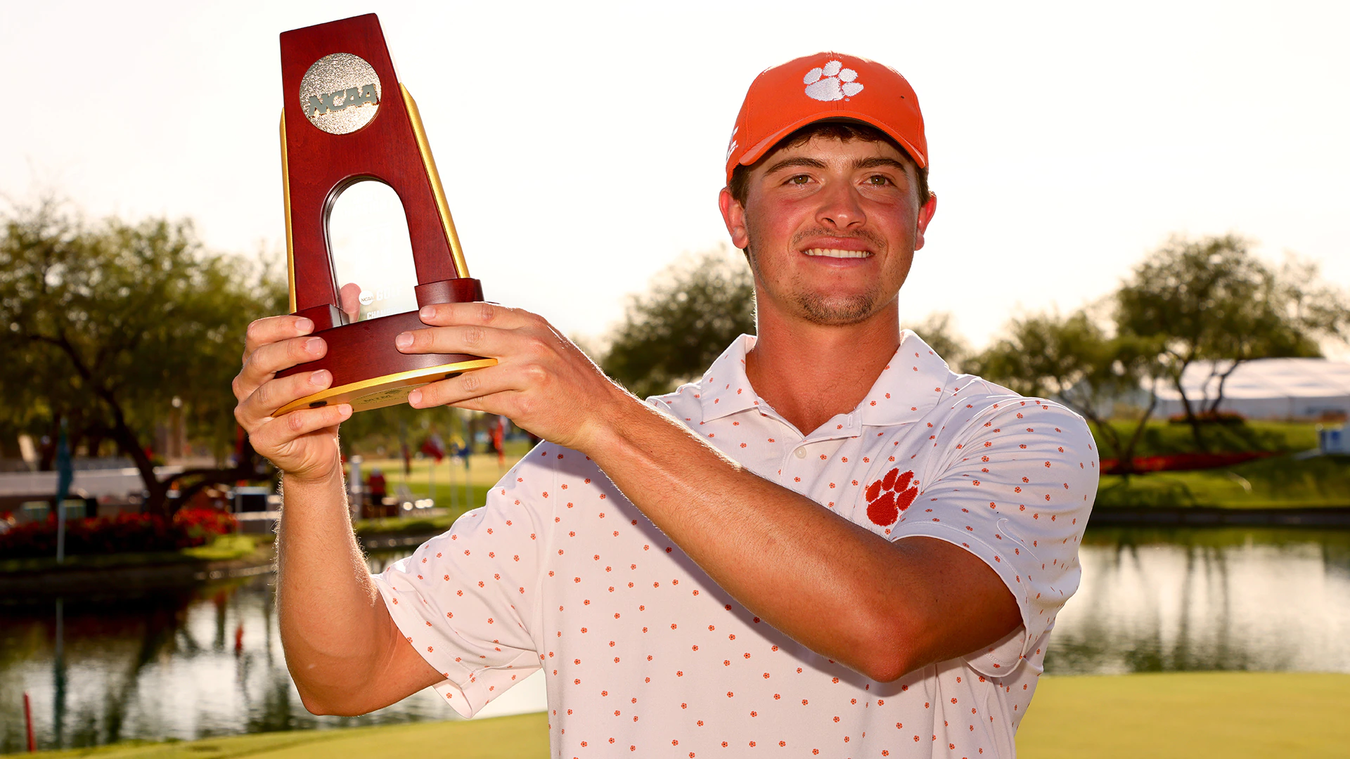 NCAA individual champion Turk Pettit gives Clemson’s Larry Penley proper sendoff