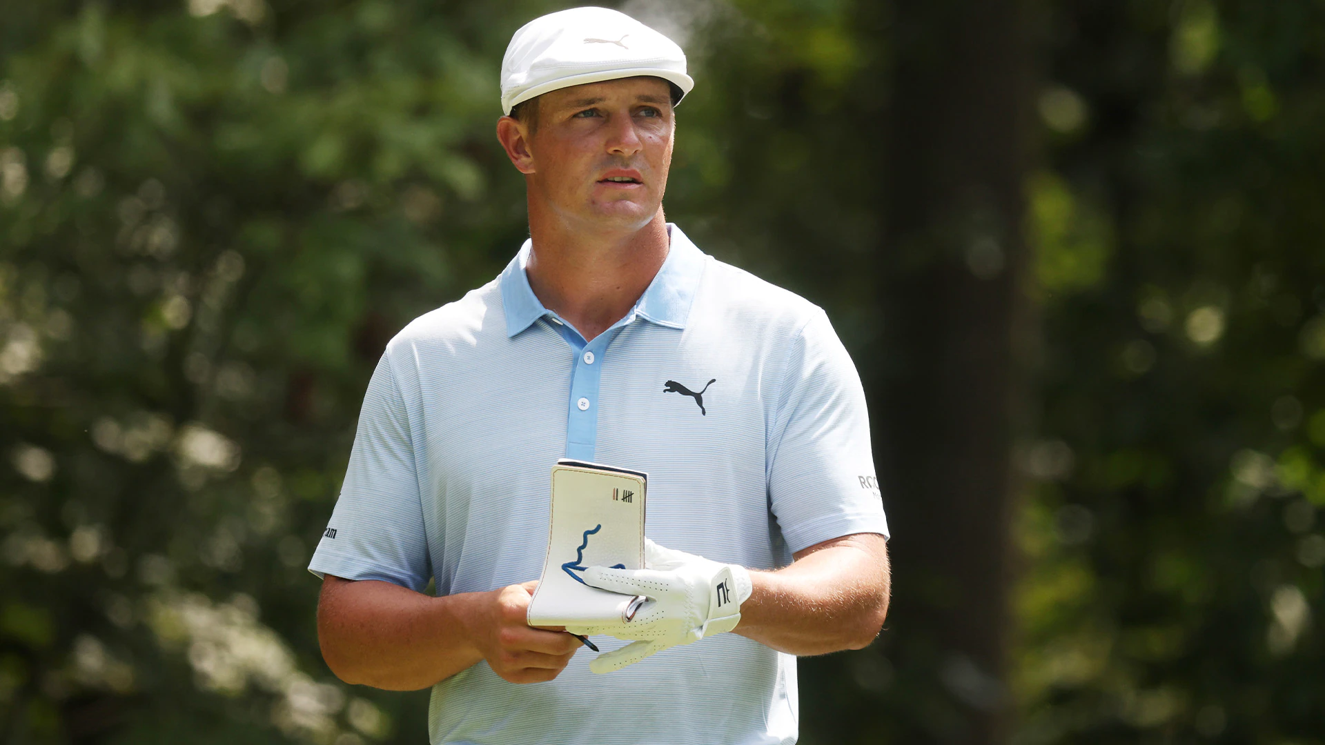Bryson DeChambeau records back-to-back eagles, water shots; tied for BMW lead