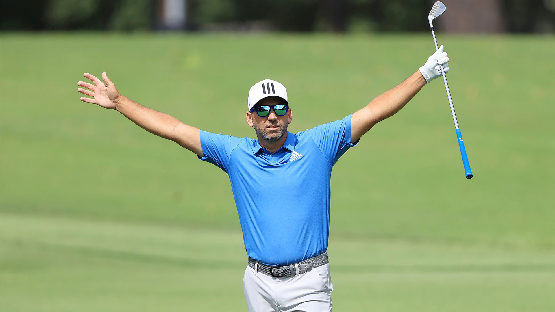 Watch: Sergio Garcia holes out for eagle on opening hole at Tour Championship