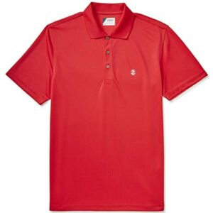 IZOD Men’s Performance Golf Grid Polo, Polished Red, Large