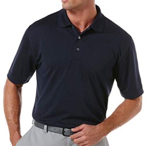 PGA TOUR Men’s Airflux Short Sleeve Solid Golf Polo-Shirts, True Navy, XL