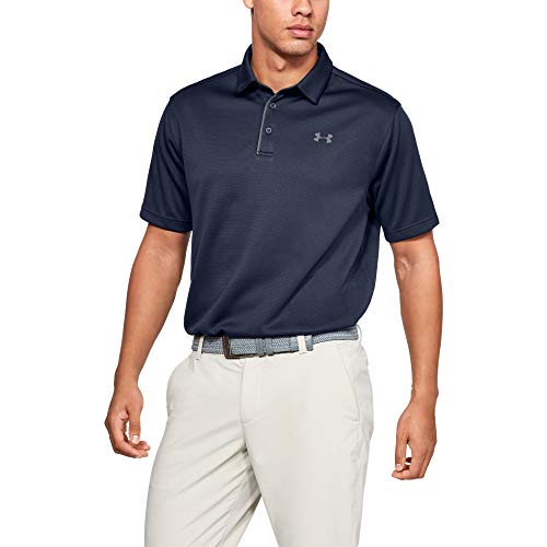 Under Armour Men’s Tech Golf Polo , Midnight Navy (410)/Graphite, X-Large