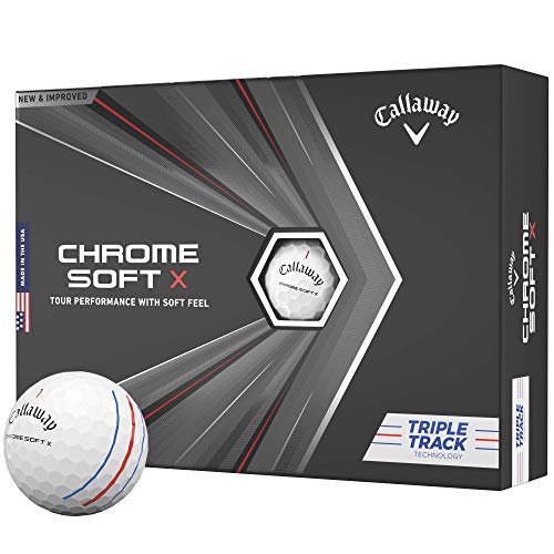 2020 Callaway Chrome Soft X Golf Balls (Triple Track White)
