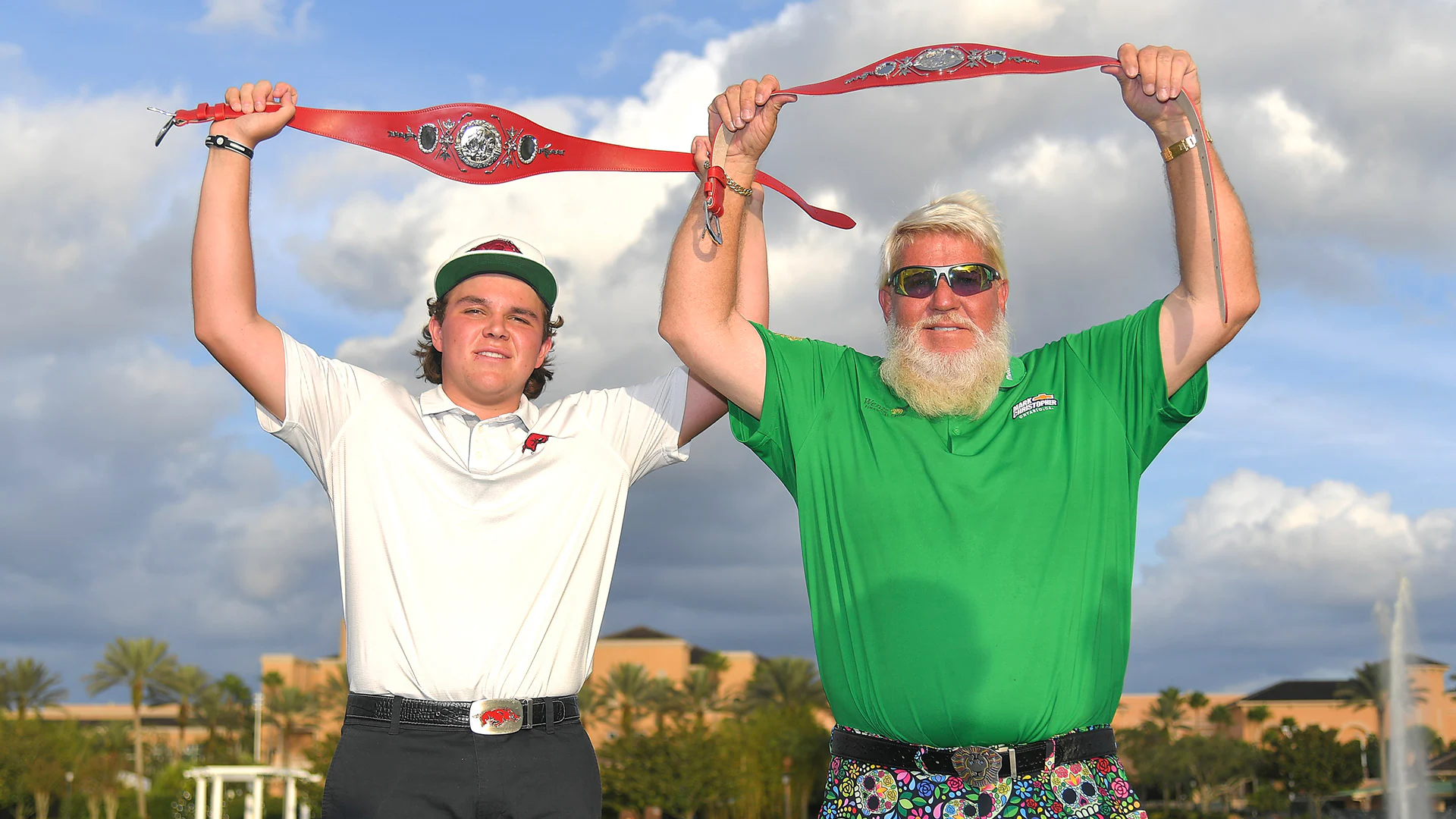 John Daly and son, John II, win PNC but are pushed to brink by Tiger and Charlie Woods