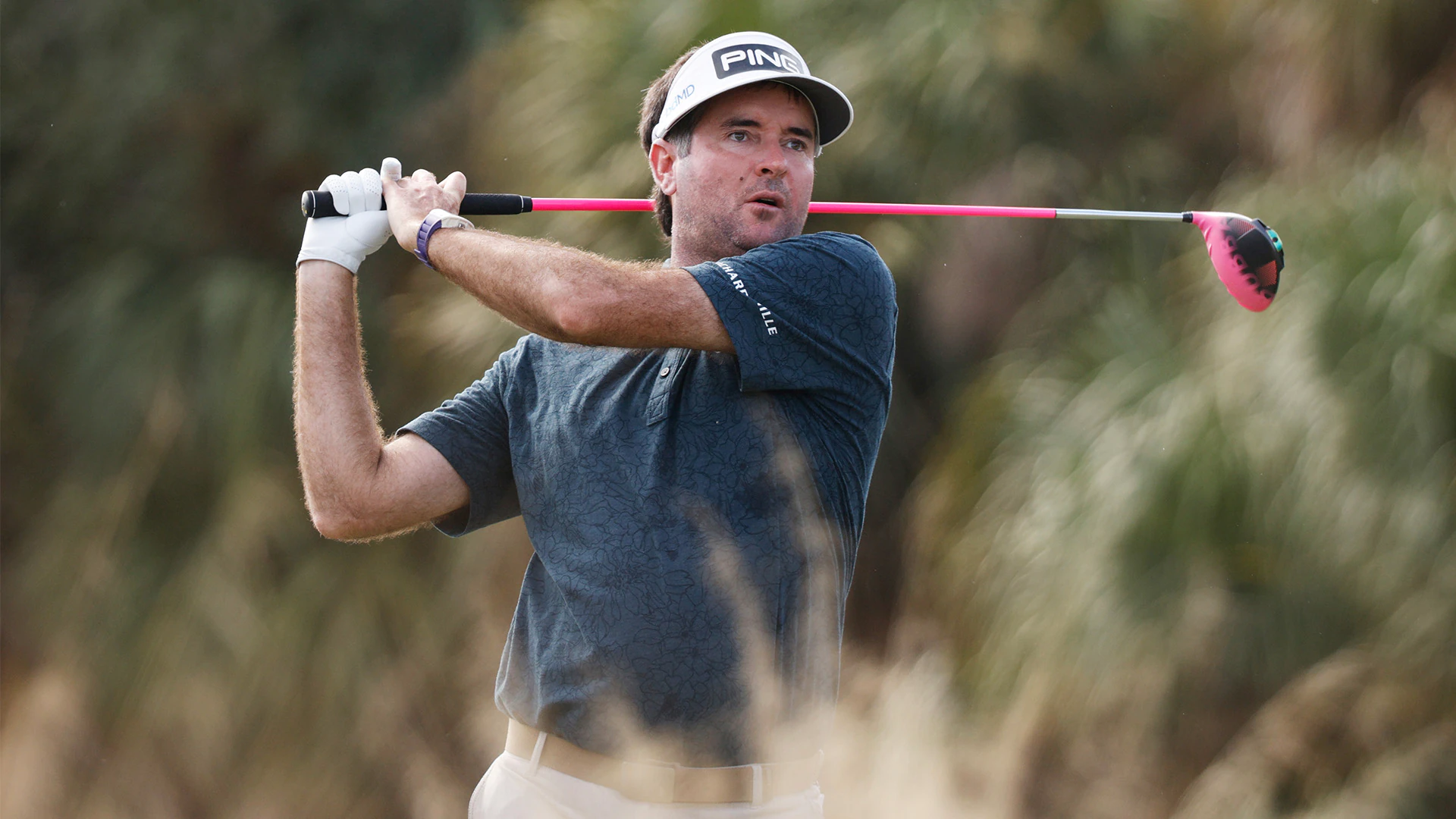 Bubba Waston almost cards ace by nailing fan with drive; makes good team with Lexi Thompson