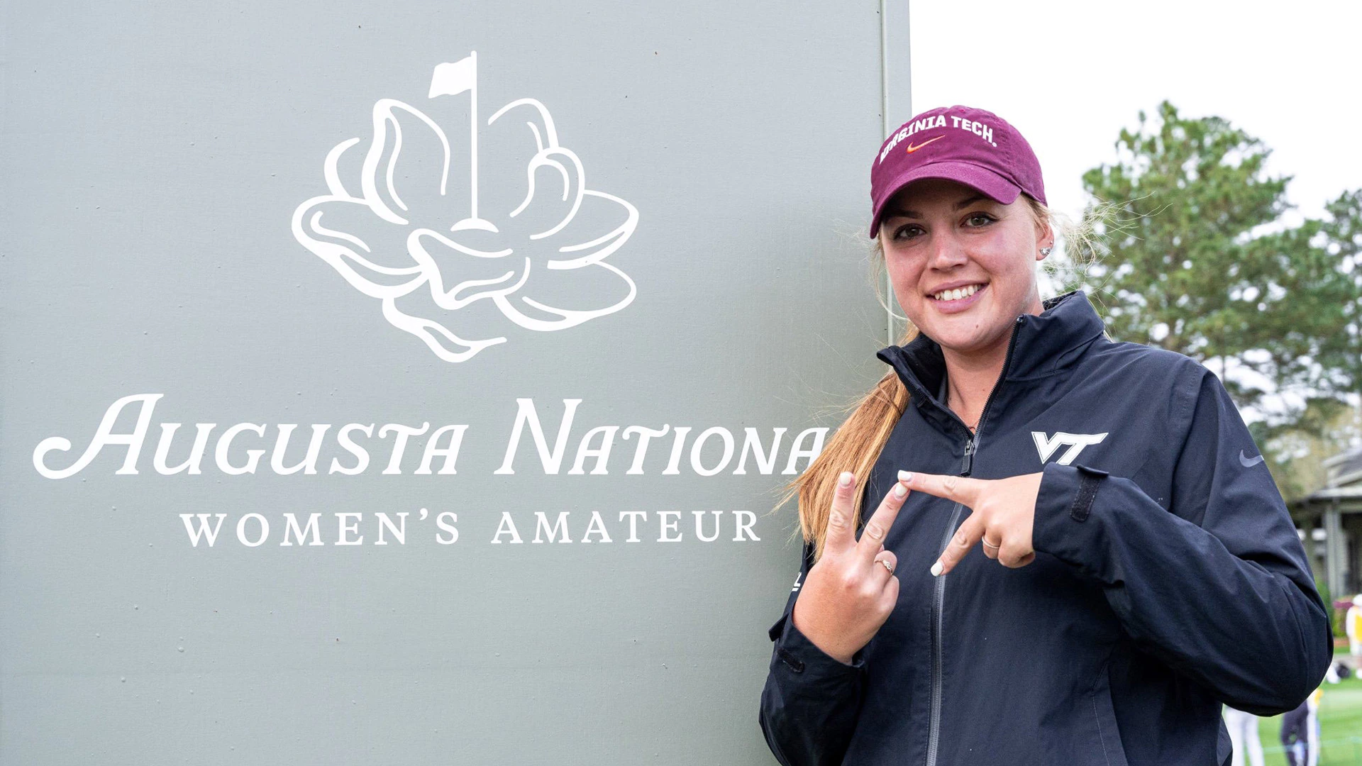 Virginia Tech’s Emily Mahar reunites with parents at Augusta National Women’s Amateur