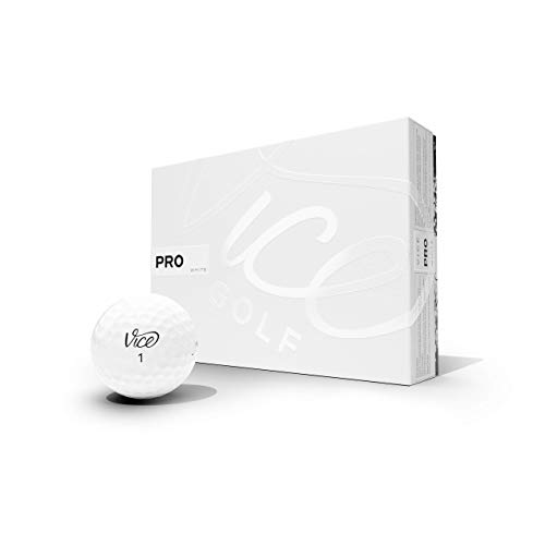 Vice Golf PRO 2020 | 12 Golf Balls | Features: 3-Piece cast Urethane, Maximum Control, high Short Game Spin | More Colors: NEON Lime/RED | Profile: Designed for Advanced Golfers