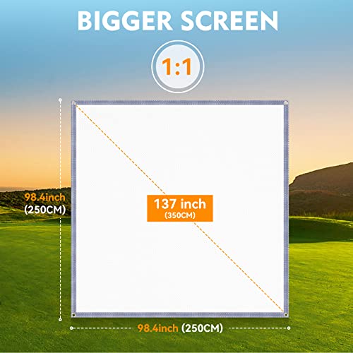 aikeec Indoor Golf Simulator Impact Screen Display Projector Screen for Golf Training Projection Screen