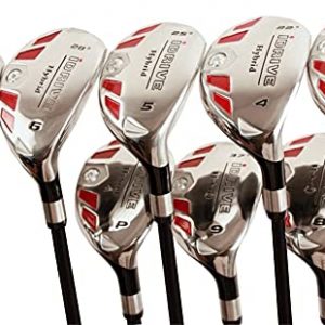 iDrive Hybrids Senior Men’s Golf All Complete Full Set, which Includes: #3, 4, 5, 6, 7, 8, 9, PW Senior Flex with Premium Men’s Arthritic Grip Right Handed Utility “A” Flex Clubs