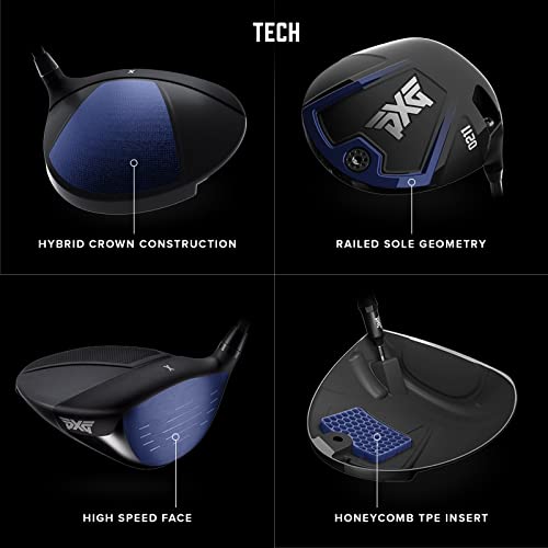 PXG 2021 0211 Driver Available in 9, 10.5 or 12 Degrees of Loft with Graphite Shafts for Left or Right Handed Golfers (Right, Graphite, Ladies, 12)