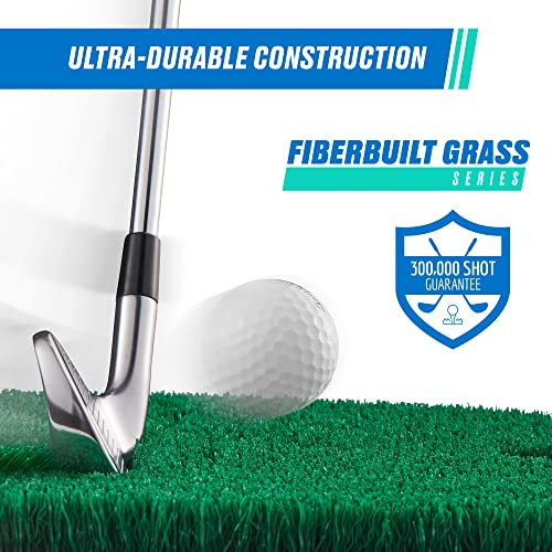 Fiberbuilt Golf 5’x4′ Hourglass Pro Studio Mat Kit – Single-Sided Hitting Mat with Premium Fiberbuilt Grass Turf – Launch Monitor Tested – Indoor / Outdoor, Green, (T7R-5X4-Kit)