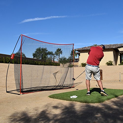 GoSports Golf Practice Hitting Net | Huge 10 x 7feet Personal Driving Range For Indoor or Outdoor Use | Designed By Golfers for Golfers