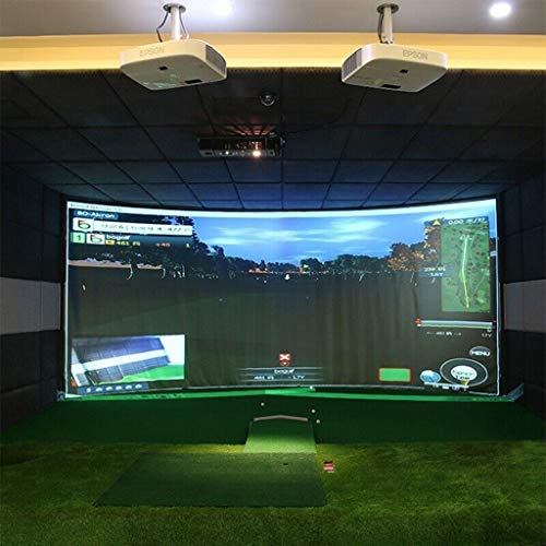 Obokidly 118″X118″ Indoor Golf Ball Simulator Impact Display Projection Screen Cloth Fantastic Practice/Play Game Entertainment Tools