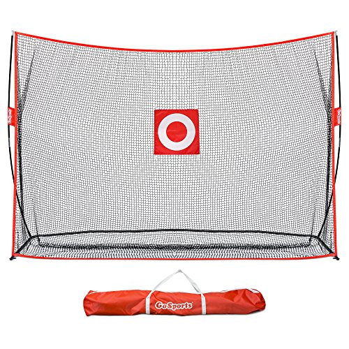 GoSports Golf Practice Hitting Net | Huge 10 x 7feet Personal Driving Range For Indoor or Outdoor Use | Designed By Golfers for Golfers