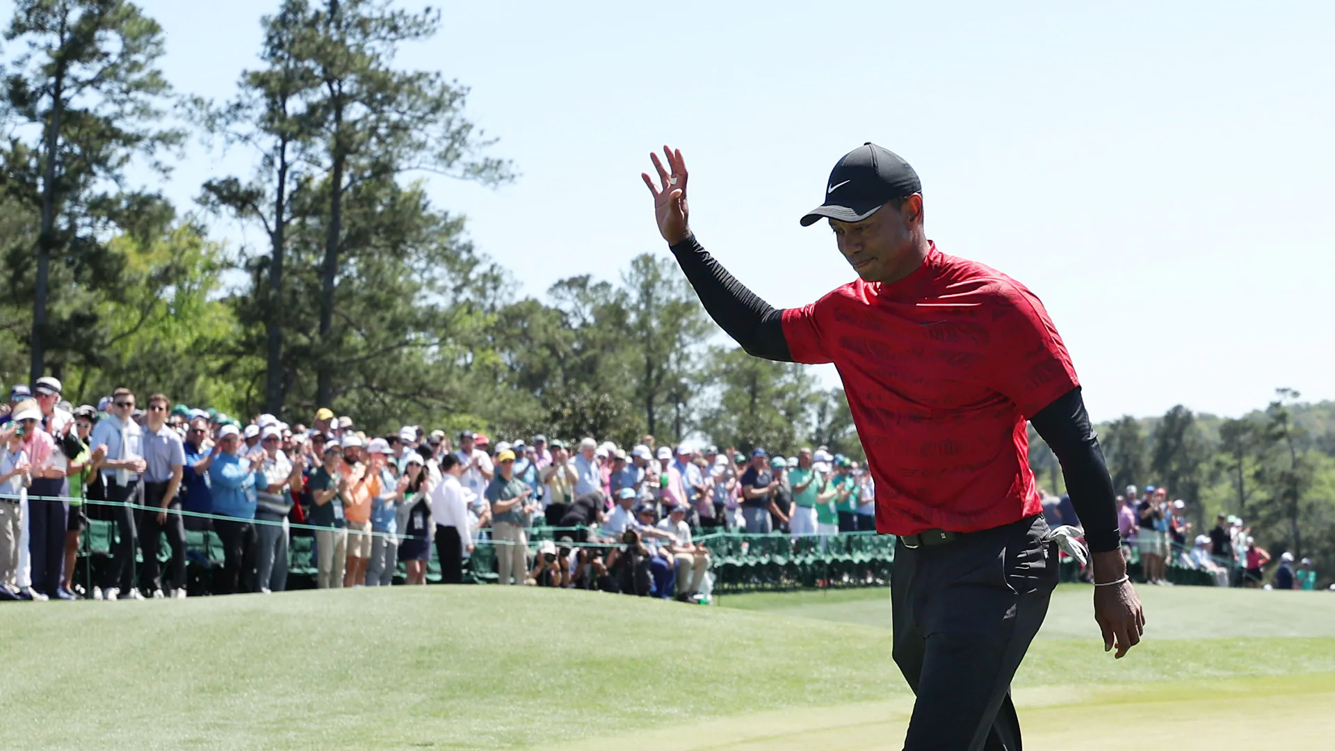 Tiger Woods heads to Southern Hills for a practice round ahead of next month’s PGA Championship