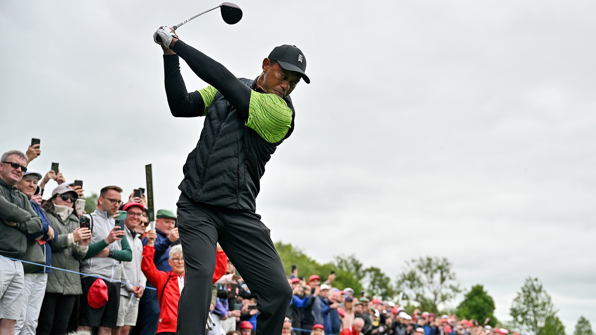 ‘Don’t look at our scorecard’: Tiger Woods opens JP McManus Pro-Am in 77