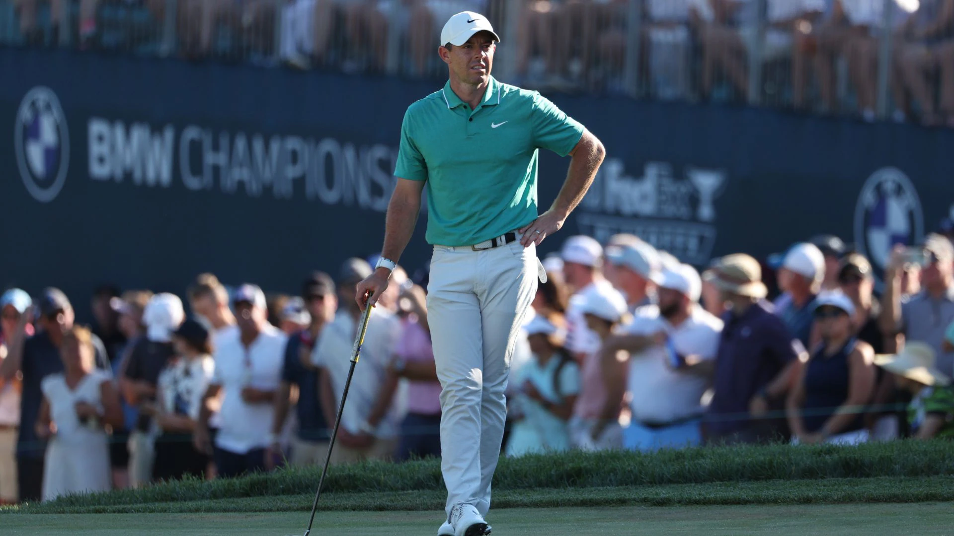 Rory McIlroy plays goalie, throws fan’s remote-controlled ball into pond