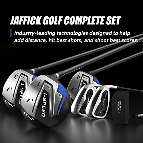 Complete Golf Clubs Sets for Men 12 Piece Includes Golf Driver #3 Fairway Woods, 4 & #5 Hybrid, 6-9 Irons, Pitching & Sand Wedge, Putter and Golf Stand Bag