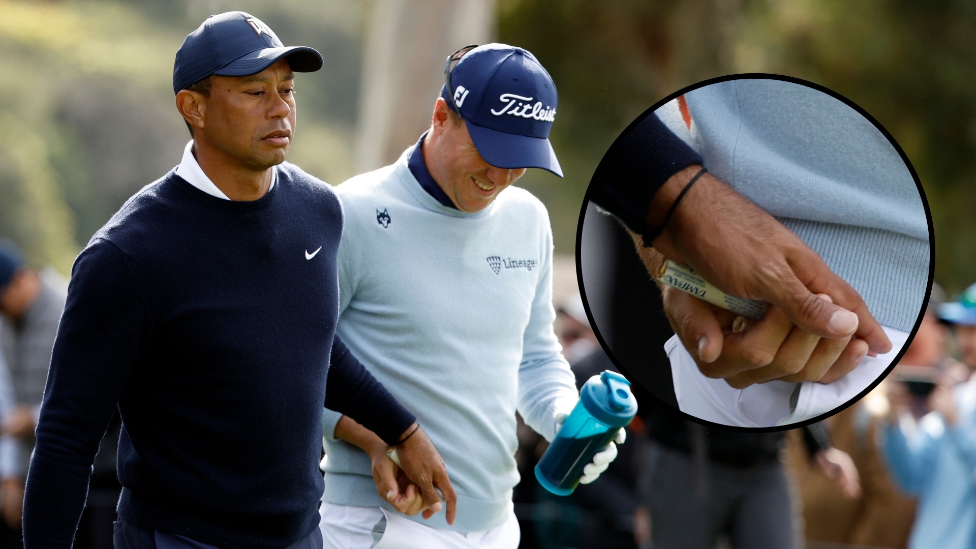 Tiger Woods apologizes after handing Justin Thomas a tampon in joke gone wrong