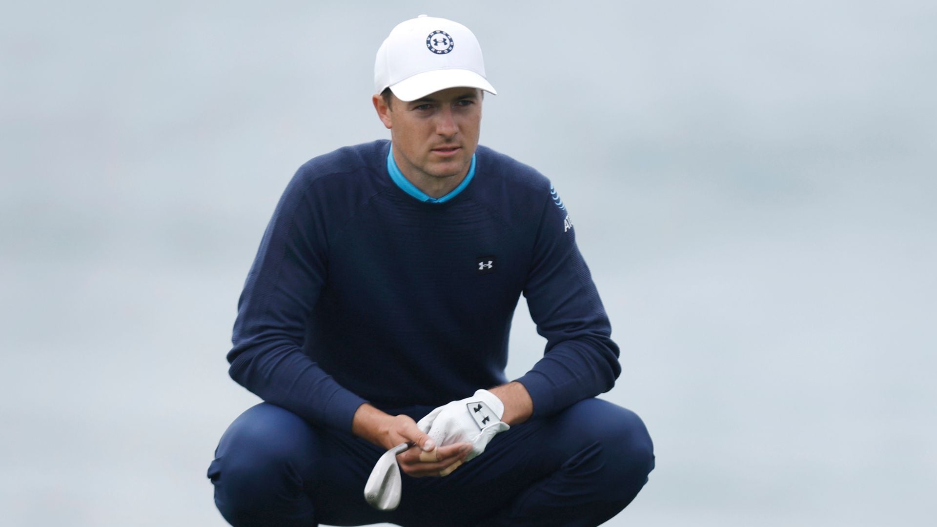 Watch: Jordan Spieth punches 7-iron onto 7th green at windy Pebble