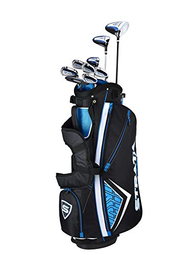 Callaway Golf Men’s Strata Complete 12 Piece Package Set (Right Hand, Steel), Blue
