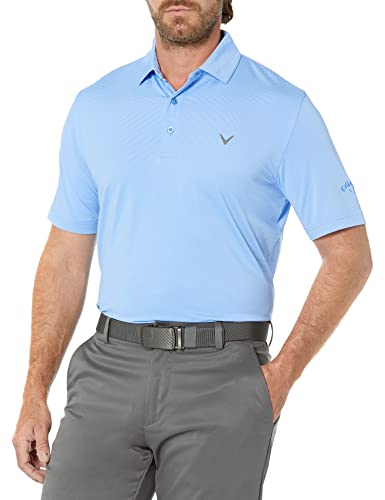 Callaway Men’s Pro Spin Fine Line Short Sleeve Golf Shirt (Size X-Small-4X Big & Tall), Marina, X Large