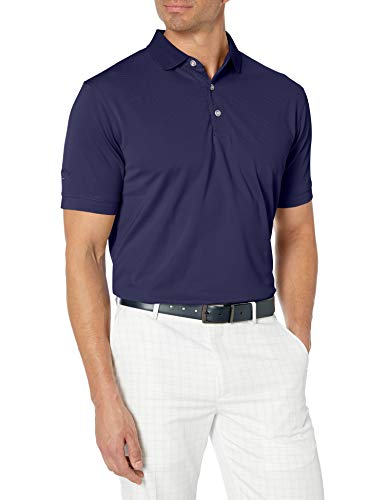 Callaway Men’s Golf Short Sleeve Solid Ottoman Polo Shirt, Peacoat, X-Large