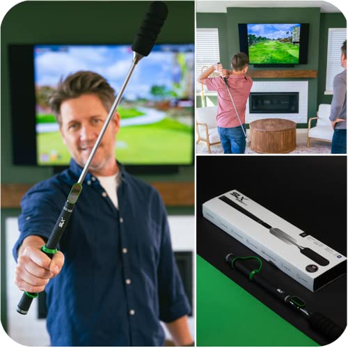 SwingLogic SLX MicroSim – Home Golf Simulator 2022 E6 Connect Edition – Indoor Golf Game (Compatible with iOS and PC)