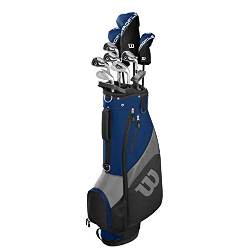 WILSON Golf Profile SGI Men’s Complete Golf Set — Senior, Right Hand,Blue/Grey
