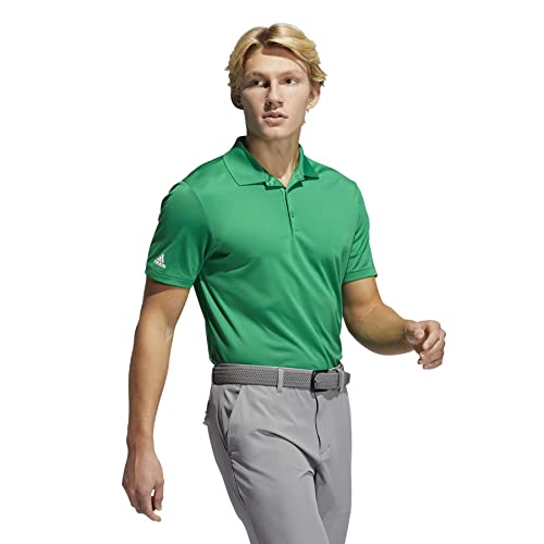 adidas Golf Men’s Performance Primegreen Polo Shirt, Green, Large